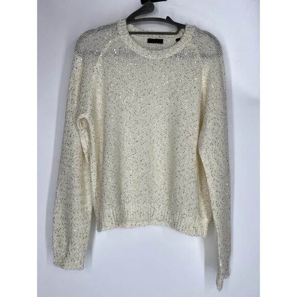 ATM sequin cream sweater S - Picture 1 of 5